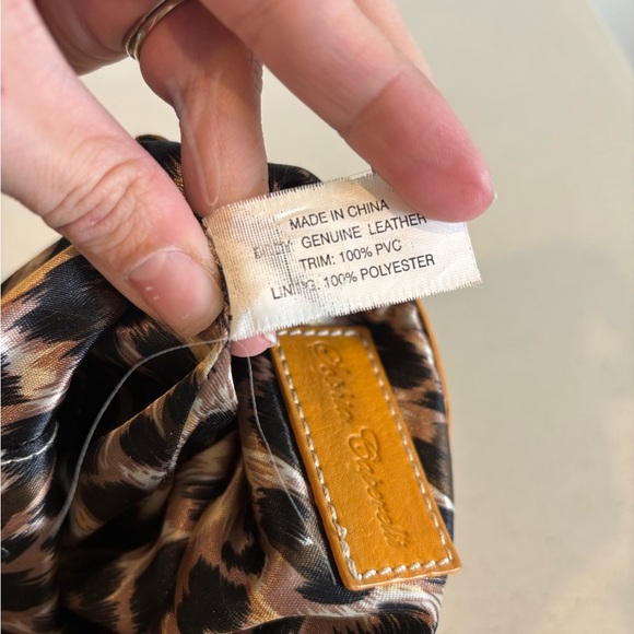 Sophia Caperelli Genuine Leather Satchel Crossbody Bag Purse Camel EUC - Picture 10 of 10